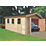 Shire Bradenham 34 14' x 14' 6" (Nominal) Apex Timber Garage with Assembly
