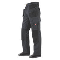 Lee Cooper LCPNT216 Work Trousers Grey / Black 30" W 31" L