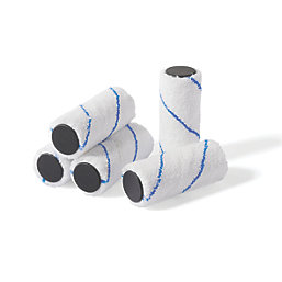 Harris Trade  Short Pile Gloss Jumbo Mini Roller Sleeves Multipurpose 4" x 34mm 5 Pack