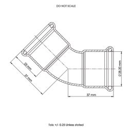 Flomasta  Copper Press-Fit Equal 45° M-Profile Elbows 28mm 2 Pack