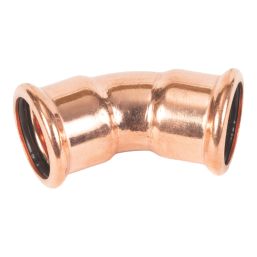 Flomasta  Copper Press-Fit Equal 45° M-Profile Elbows 28mm 2 Pack