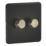 Knightsbridge SF2192MAB 2-Gang 2-Way LED Dimmer  Matt Black