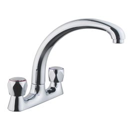 Refurb    Deck Mounted Sink Mixer Kitchen Tap Chrome