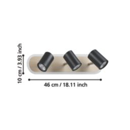 Eglo Rimbocchi LED Spotlight Black/Brown 20W 2500lm