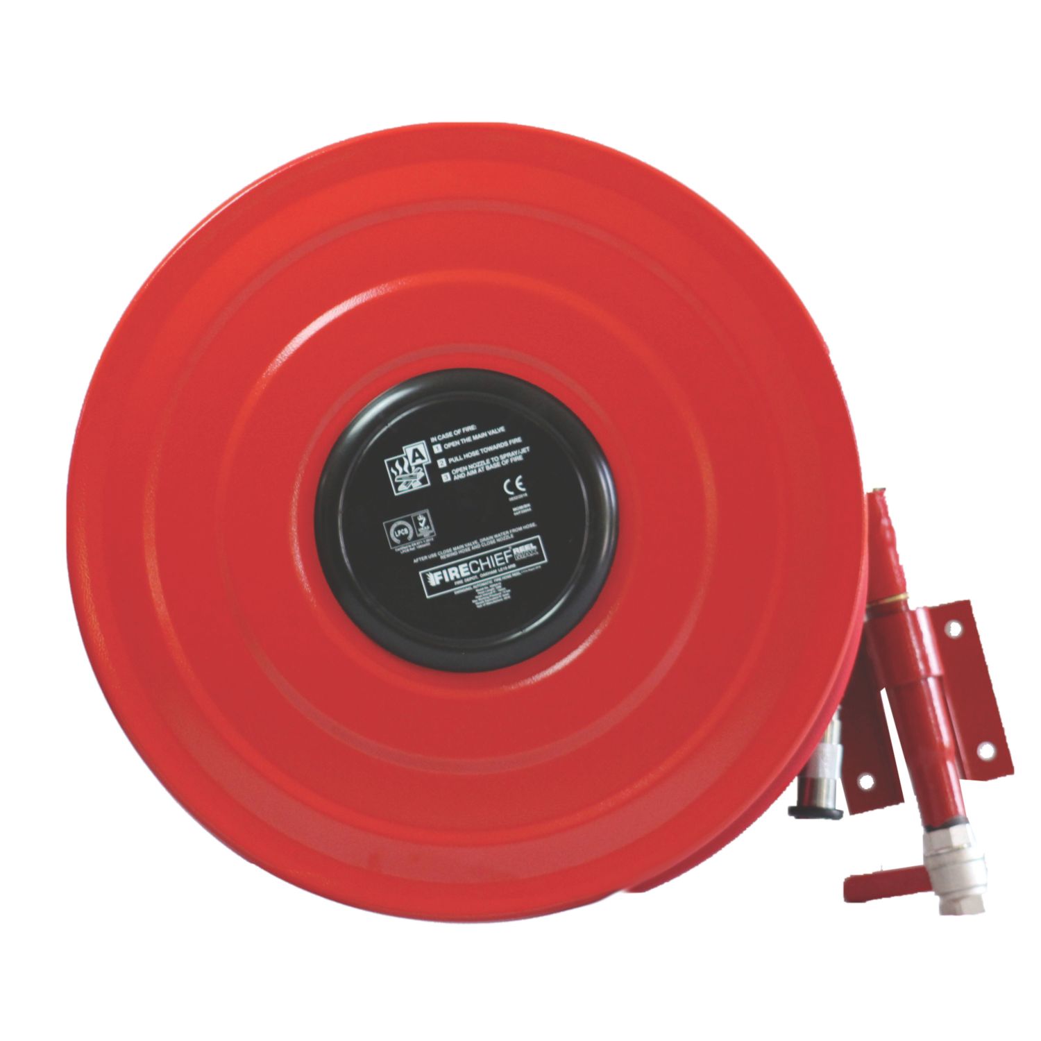 Firechief Swing Automatic Fire Hose Reel 30m x 3/4" (19mm) Red (538FY)
