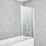 Mira Elevate Semi-Frameless Chrome Square Bathscreen  800mm x 1450mm