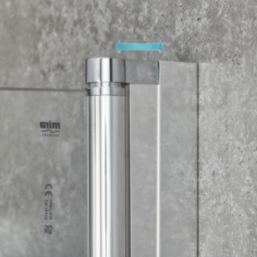 Mira Elevate Semi-Frameless Chrome Square Bathscreen  800mm x 1450mm