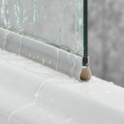 Mira Elevate Semi-Frameless Chrome Square Bathscreen  800mm x 1450mm