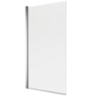 Mira Elevate Semi-Frameless Chrome Square Bathscreen  800mm x 1450mm