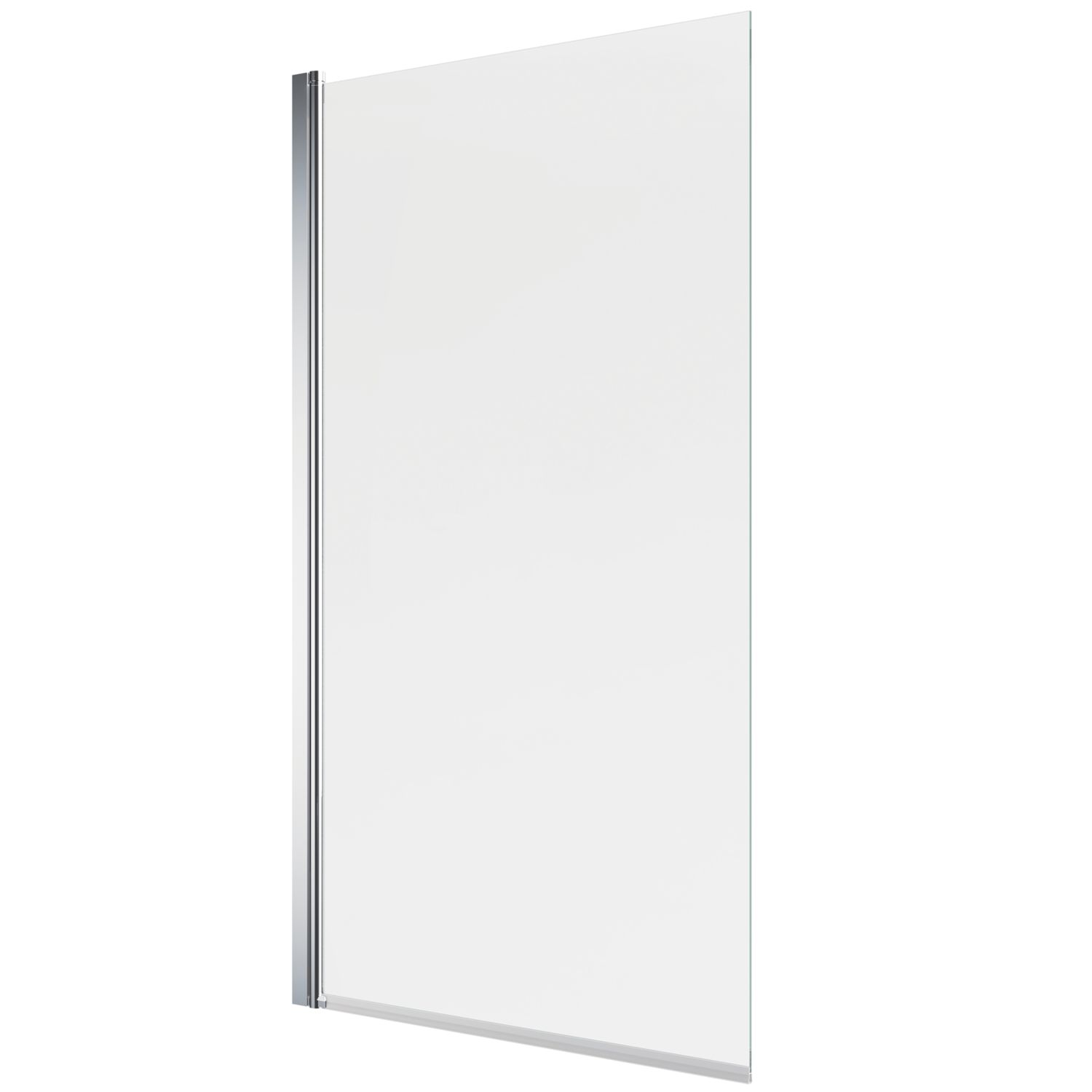 Mira Elevate Semi-Frameless Chrome Square Bathscreen 800mm x 1450mm (538HW)