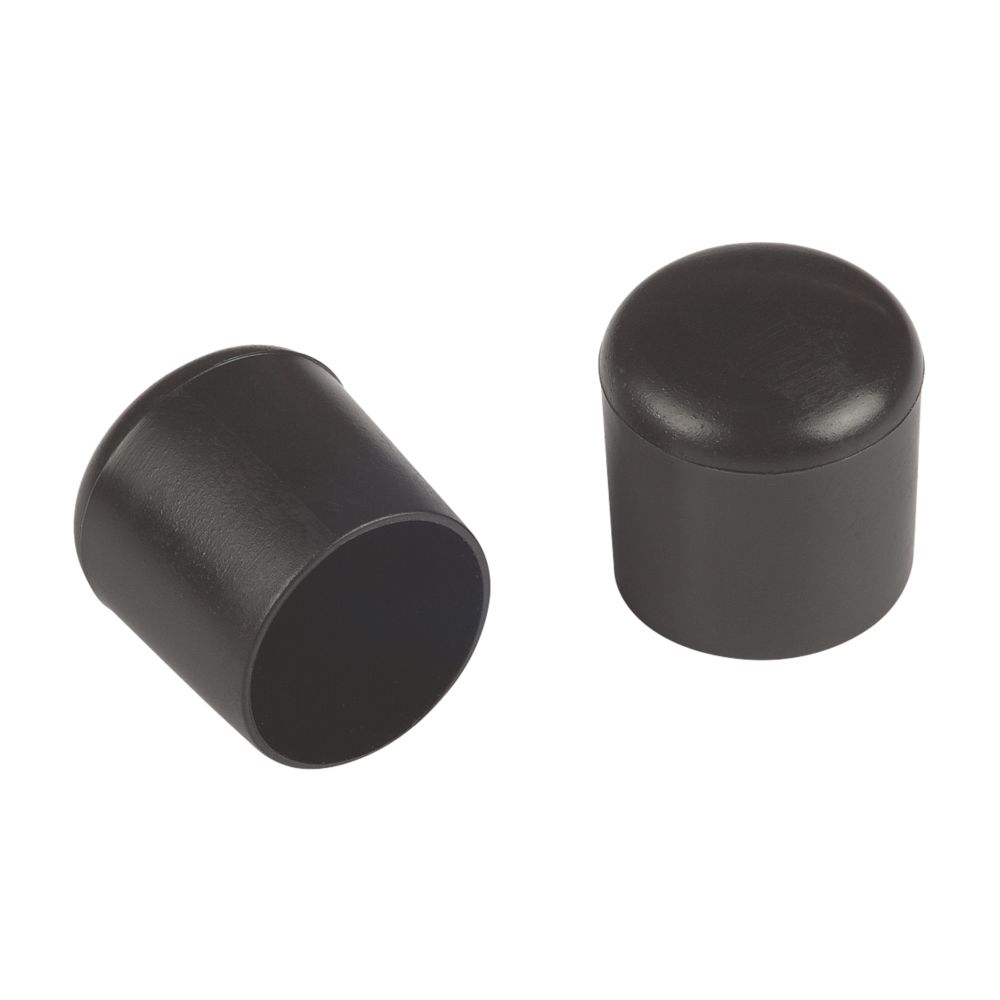 Fix-O-Moll Black Tube Caps 22mm x 24mm 4 Pack - Screwfix