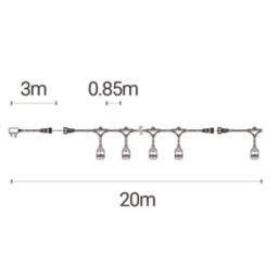 4lite Festoon 20m Outdoor IP44 Lighting