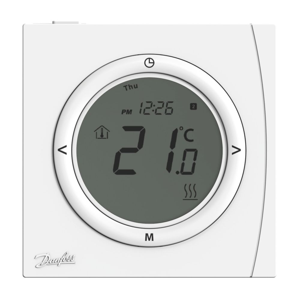 Danfoss TP5001 1-Channel Wired Programmable Room Thermostat - Screwfix
