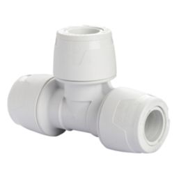 Hep2O  Plastic Push-Fit Equal Keyless Tee 15mm 10 Pack