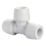 Hep2O  Plastic Push-Fit Equal Keyless Tee 15mm 10 Pack