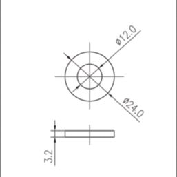 Flomasta Washing Machine Hose Washers 3/4" 10 Pack