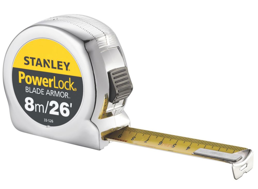 Stanley Powerlock 8m Tape Measure - Screwfix
