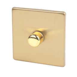 Varilight V-Pro 1-Gang 2-Way LED Dimmer Switch  Brushed Brass