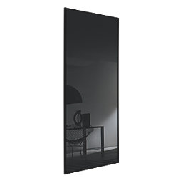Spacepro Classic 2-Door Framed Glass Sliding Wardrobe Doors Black Frame Black Panel 1793mm x 2260mm