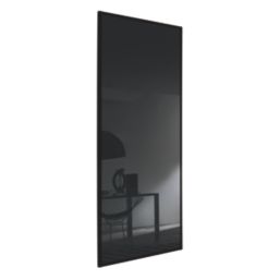 Spacepro Classic 2-Door Framed Glass Sliding Wardrobe Doors Black Frame Black Panel 1793mm x 2260mm