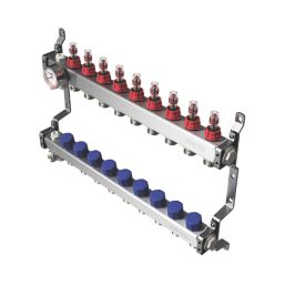 Warmup 9 Port S3 Underfloor Heating Manifold Stainless Steel