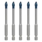 Bosch Expert Hex Shank Carbide Tile Drill Bit Set 6mm x 90mm 5 Pieces