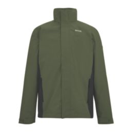 Regatta Matt II Waterproof Jacket Dark Khaki / Black Large Size 48" Chest