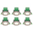 4lite Yuto Fixed  Fire Rated LED Downlight  Satin Chrome 5W 630lm 6 Pack