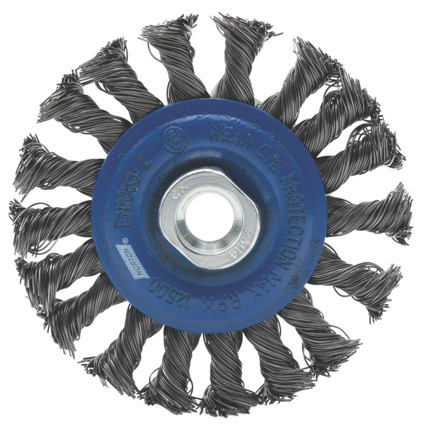 Norton Multi-Material Twisted Knotted Wire Wheel 115mm (4 1/2") (539JF)