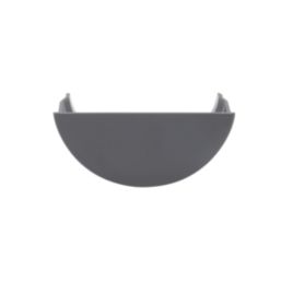 FloPlast  Half Round Internal Stop End Anthracite Grey 112mm