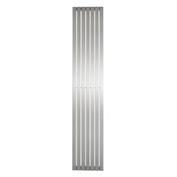 Time Lunar 1800mm x 340mm 3332BTU Matt Chrome Vertical Designer Radiator