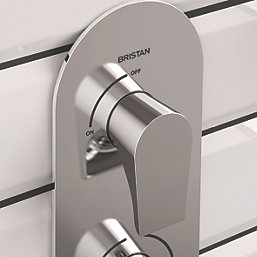 Bristan Hourglass Concealed Dual Control Thermostatic Shower Valve Fixed Chrome