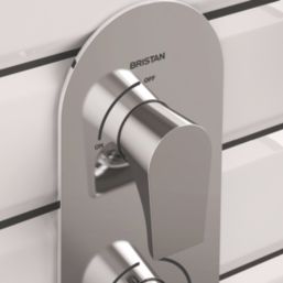 Bristan Hourglass Concealed Single Outlet Thermostatic Chrome Dual Control Shower Valve