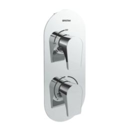 Bristan Hourglass Concealed Single Outlet Thermostatic Chrome Dual Control Shower Valve