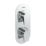 Bristan Hourglass Concealed Single Outlet Thermostatic Chrome Dual Control Shower Valve