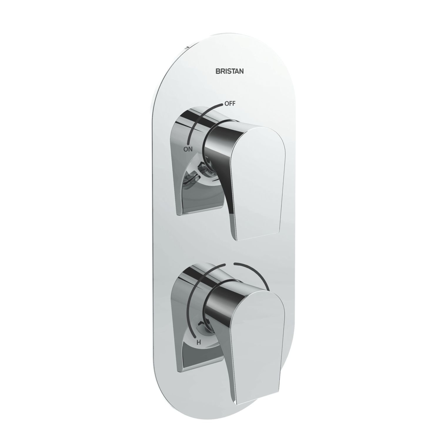 Bristan Hourglass Concealed Single Outlet Thermostatic Chrome Dual Control Shower Valve (539RH)