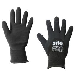 Site  Thermal Nitrile Gloves Black Medium