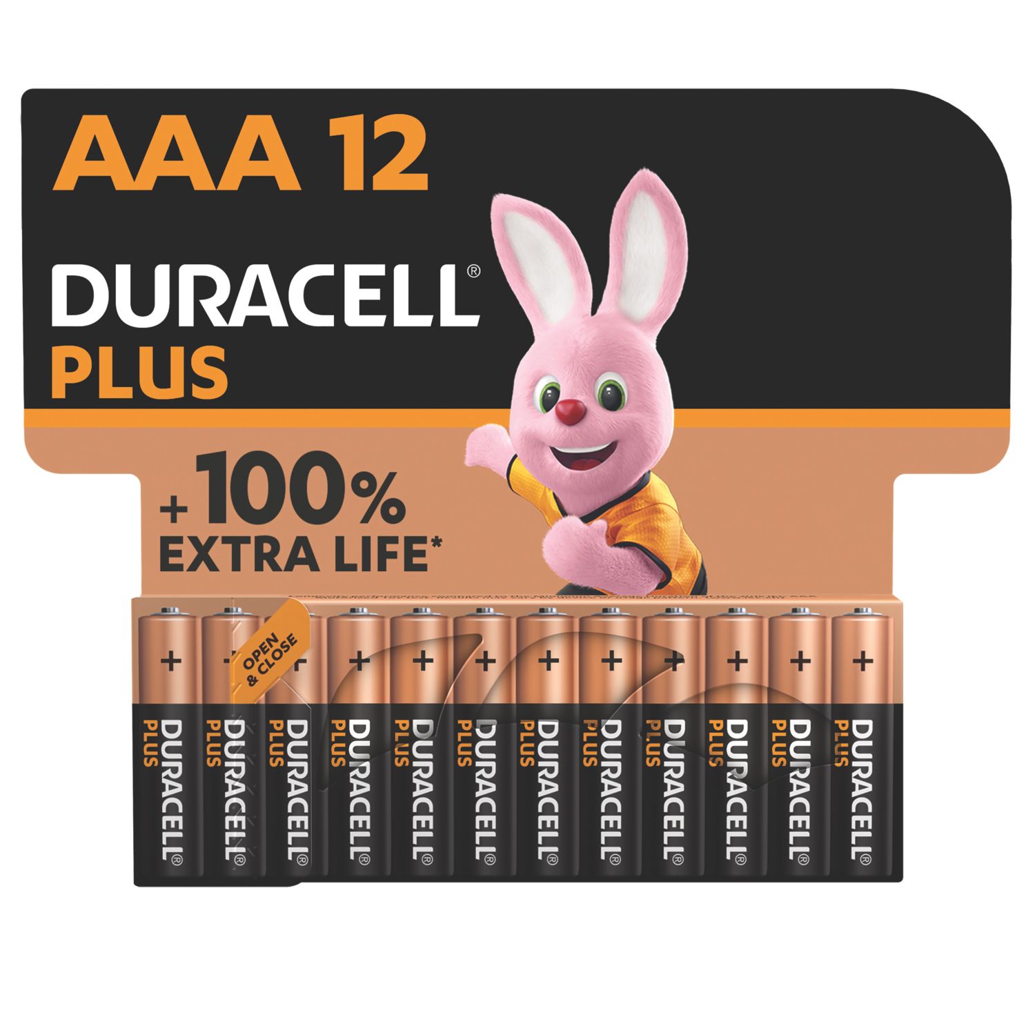 Duracell Plus AAA 1.5V Alkaline Batteries 12 Pack (539RP)