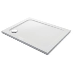 Mira Flight Low Corner Waste Rectangular Shower Tray White 1200mm x 800mm x 40mm