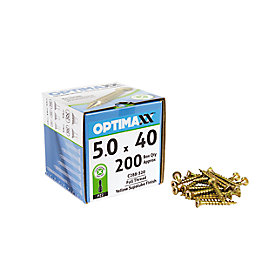 Optimaxx  PZ Countersunk  Wood Screws 5mm x 40mm 200 Pack