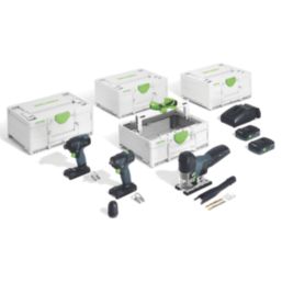 Festool 578030 18V 2 x 4.0Ah Li-Ion Airstream & Bluetooth Brushless Cordless 3 Piece Kit