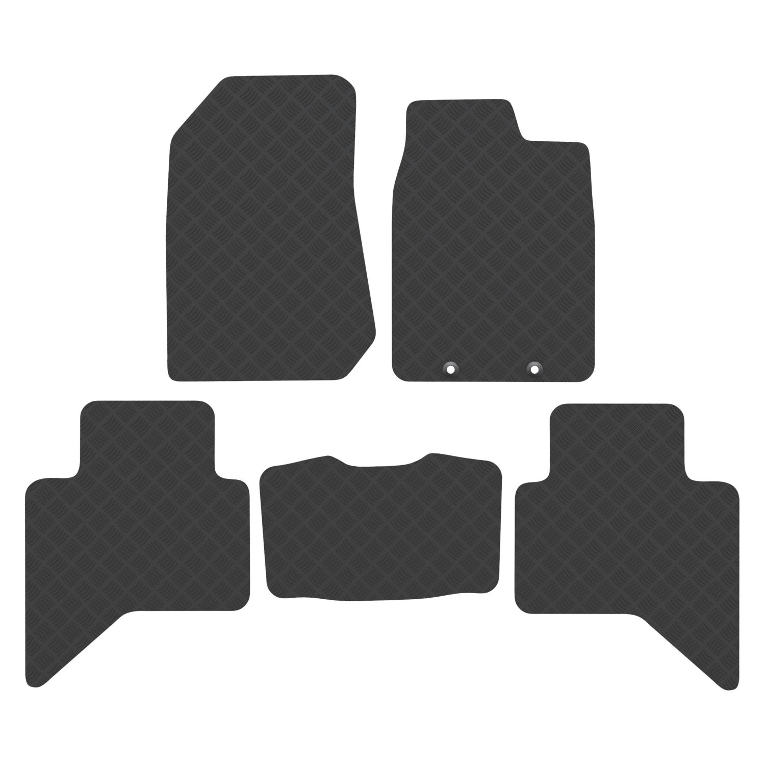 Car Mat Co. Isuzu D Max 2012 - 2019 Rubber Car Mats 5 Piece Set (539VV)