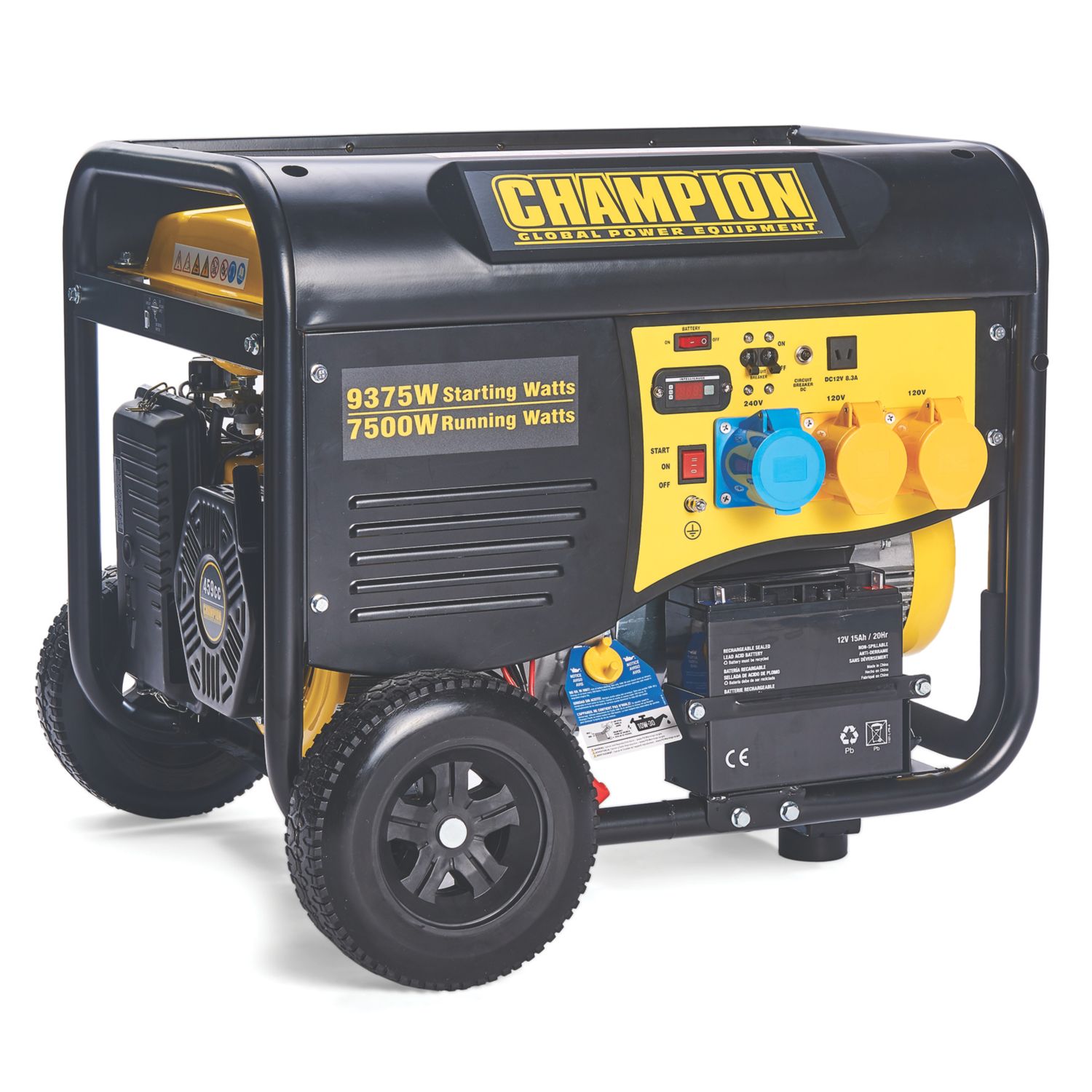 Champion CPG9000E2 8000W Frame Type Petrol Generator 120 / 240V (539XJ)