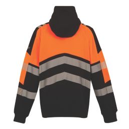 Regatta Hi-Vis X-Pro Overhead Hoodie Black/Orange 2X Large 48" Chest