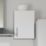 Pragma  1-Door Matt White 400mm x 320mm x 550mm Flat Packed Kitchen Wall Unit