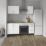 Pragma  1-Door Matt White 400mm x 320mm x 550mm Flat Packed Kitchen Wall Unit