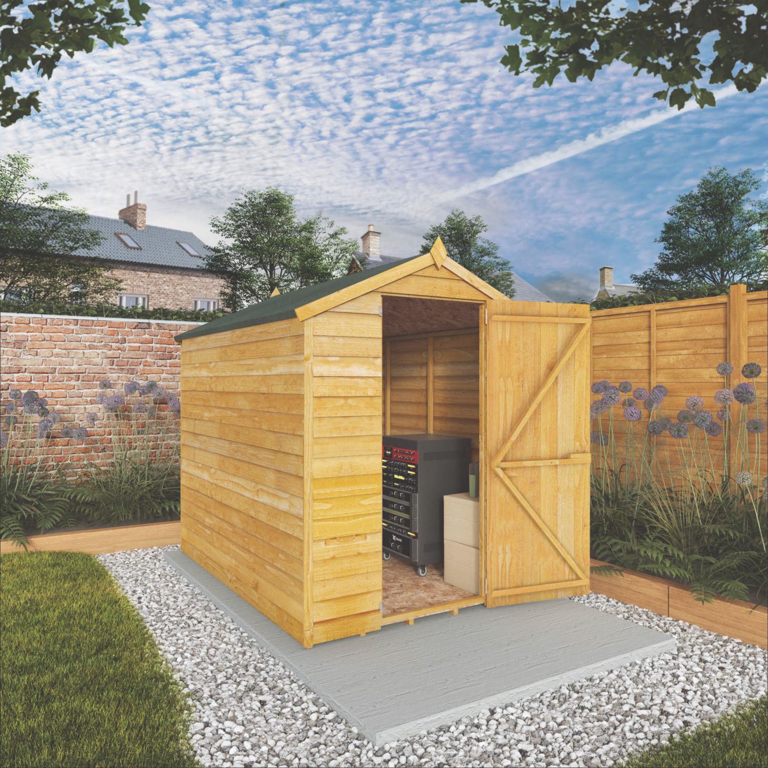 Mercia Windowless 5' x 7' (Nominal) Apex Overlap Timber Shed (539YL)
