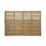 Forest Kyoto  Slatted Top Fence Panels Natural Timber 6' x 4' Pack of 5