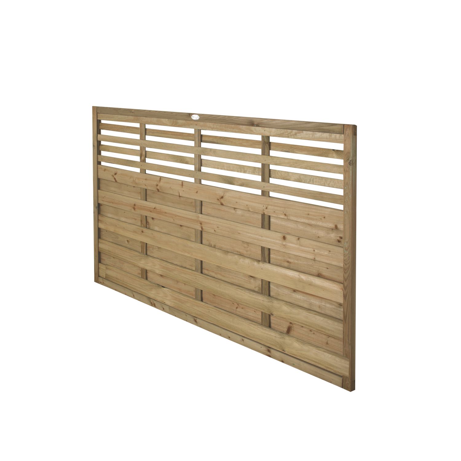 Forest Kyoto Slatted Top Fence Panels Natural Timber 6' x 4' Pack of 5 (5407K)