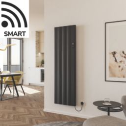 Azur Stratos 1500W Electric Radiator 1600mm x 500mm Black 5118BTU